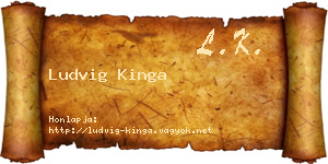 Ludvig Kinga névjegykártya